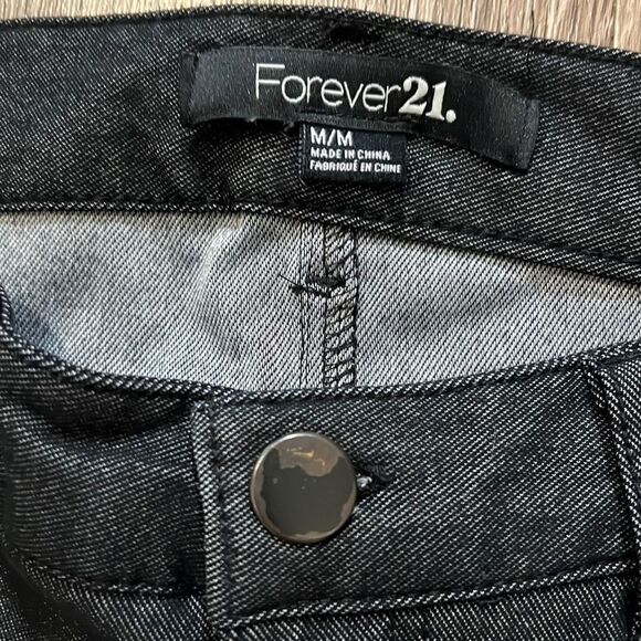 Shinny black jeggings. Size medium. - Picture 2 of 5